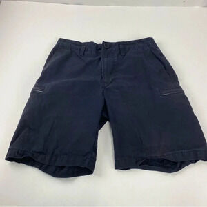 Orvis Mens 32 Navy Blue Cargo Shorts Chino 100% Cotton